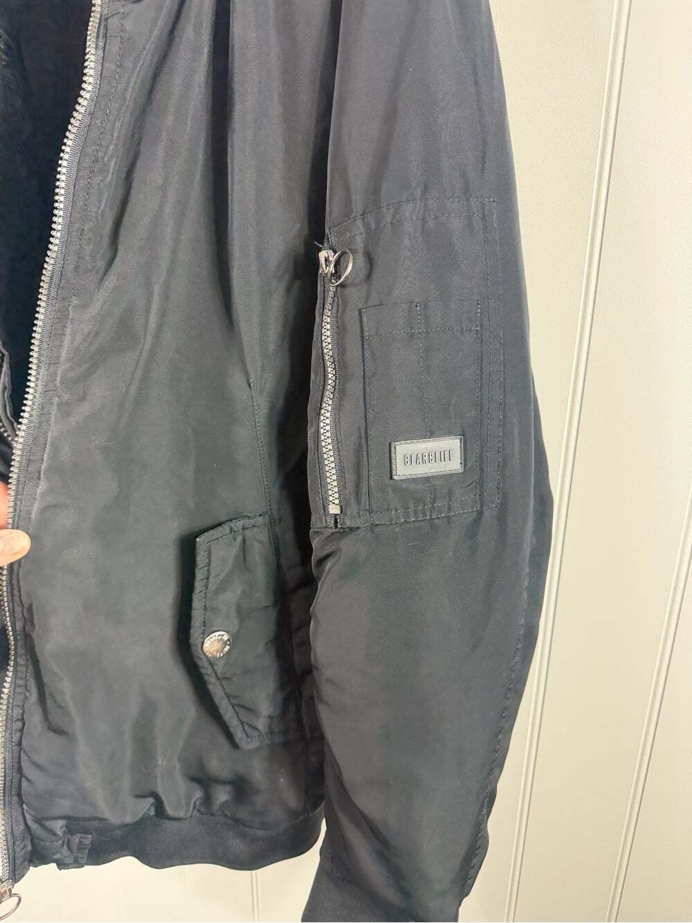Bearcliff Starter Style Black Quilted Bomber Jacket Men’s Medium - Picture 6 of 6